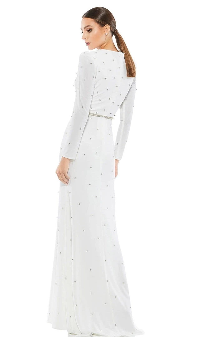 Ieena Duggal - 67874I Jewel Studded Long Sleeve Gown 4 Ieena Duggal - 67874I Jewel Studded Long Sleeve Gown