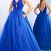 Ieena Duggal - Plunging V Neck Ballgown 26028I Mac Duggal