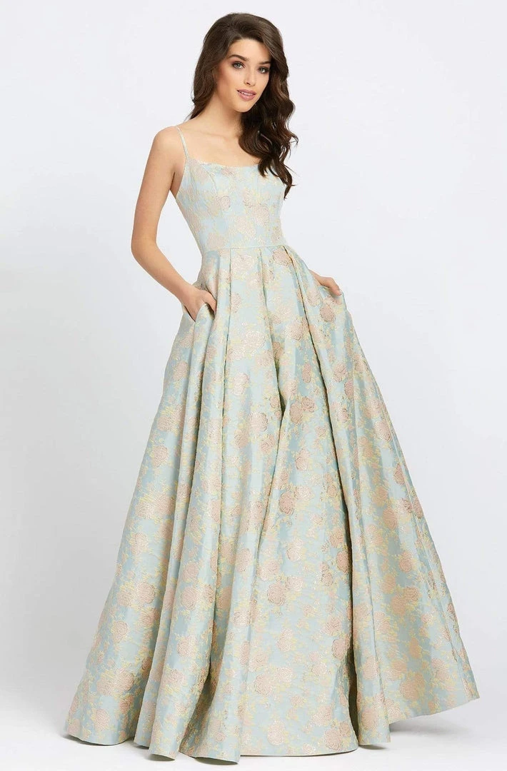 Ieena Duggal - Spaghetti Strap Beaded Floral Ballgown 26117I - 1 Pc Pastel Dream In Size 2 Available 3 Ieena Duggal - Spaghetti Strap Beaded Floral Ballgown 26117I - 1 Pc Pastel Dream In Size 2 Available