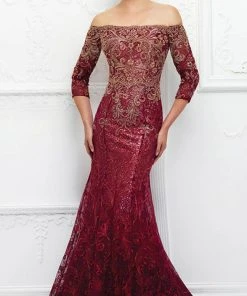 Ivonne D 118D07W - Lace Trumpet Evening Gown Ivonne D For Mon Cheri 10 Ivonne D 118D07W - Lace Trumpet Evening Gown Ivonne D For Mon Cheri