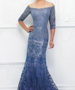 Ivonne D 118D07W - Lace Trumpet Evening Gown Ivonne D For Mon Cheri
