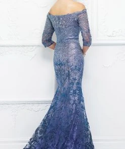 Ivonne D 118D07W - Lace Trumpet Evening Gown Ivonne D For Mon Cheri 8 Ivonne D 118D07W - Lace Trumpet Evening Gown Ivonne D For Mon Cheri