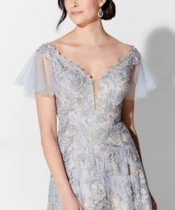 Ivonne D For Mon Cheri Ivonne D 122D63 - Fine Embroidered A Line Gown 9 Ivonne D For Mon Cheri Ivonne D 122D63 - Fine Embroidered A Line Gown