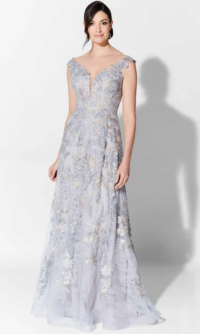 Ivonne D For Mon Cheri Ivonne D 122D63 - Fine Embroidered A Line Gown 6 Ivonne D For Mon Cheri Ivonne D 122D63 - Fine Embroidered A Line Gown