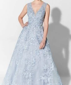 Ivonne D 122D67 - Venice Lace Appliques Evening Gown Ivonne D For Mon Cheri