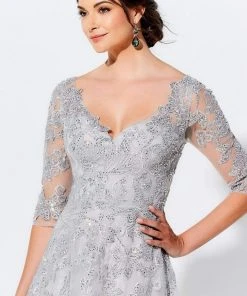 Ivonne D For Mon Cheri Ivonne D By Mon Cheri - 120D02W Elbow Length Embellished Long Dress