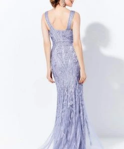 Ivonne D By Mon Cheri - 120D03W Embroidered V-Neck Long Dress Ivonne D For Mon Cheri 21 Ivonne D By Mon Cheri - 120D03W Embroidered V-Neck Long Dress Ivonne D For Mon Cheri