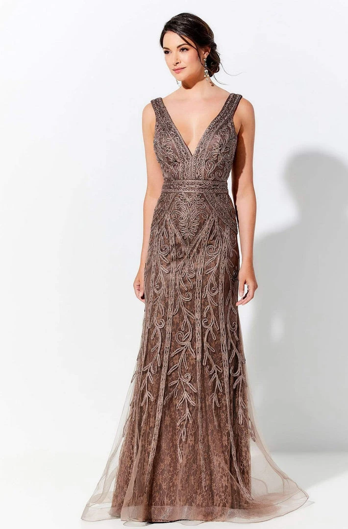 Ivonne D By Mon Cheri - 120D03W Embroidered V-Neck Long Dress Ivonne D For Mon Cheri 3 Ivonne D By Mon Cheri - 120D03W Embroidered V-Neck Long Dress Ivonne D For Mon Cheri