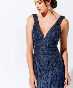 Ivonne D By Mon Cheri - 120D03W Embroidered V-Neck Long Dress Ivonne D For Mon Cheri 19 Ivonne D By Mon Cheri - 120D03W Embroidered V-Neck Long Dress Ivonne D For Mon Cheri