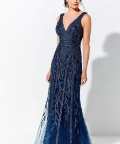 Ivonne D By Mon Cheri - 120D03W Embroidered V-Neck Long Dress Ivonne D For Mon Cheri 18 Ivonne D By Mon Cheri - 120D03W Embroidered V-Neck Long Dress Ivonne D For Mon Cheri