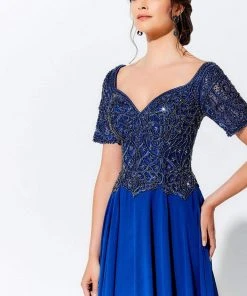 Ivonne D By Mon Cheri - 120D04 Beaded Long A-Line Dress 9 Ivonne D By Mon Cheri - 120D04 Beaded Long A-Line Dress