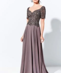 Ivonne D By Mon Cheri - 120D04 Beaded Long A-Line Dress 10 Ivonne D By Mon Cheri - 120D04 Beaded Long A-Line Dress