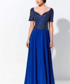 Ivonne D By Mon Cheri - 120D04W Beaded Long A-Line Dress 12 Ivonne D By Mon Cheri - 120D04W Beaded Long A-Line Dress