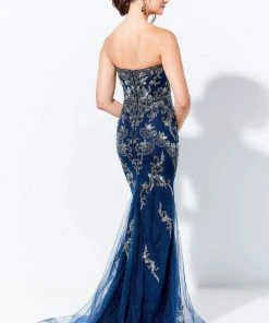 Ivonne D By Mon Cheri - 120D06 Strapless Straight Across Long Dress Ivonne D For Mon Cheri