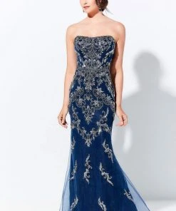 Ivonne D By Mon Cheri - 120D06 Strapless Straight Across Long Dress Ivonne D For Mon Cheri