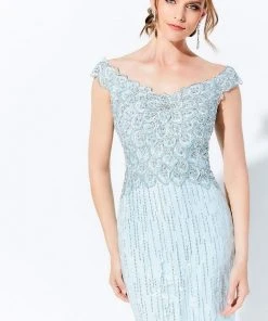 Ivonne D For Mon Cheri Ivonne D By Mon Cheri - 120D09 Lace Embroidered Off-Shoulder Dress 8 Ivonne D For Mon Cheri Ivonne D By Mon Cheri - 120D09 Lace Embroidered Off-Shoulder Dress