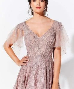 Ivonne D By Mon Cheri - 120D10 Embroidered Lace Pleated A-Line Gown 31 Ivonne D By Mon Cheri - 120D10 Embroidered Lace Pleated A-Line Gown