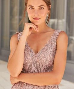 Ivonne D By Mon Cheri - 120D10 Embroidered Lace Pleated A-Line Gown 23 Ivonne D By Mon Cheri - 120D10 Embroidered Lace Pleated A-Line Gown