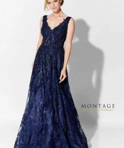 Ivonne D By Mon Cheri - 120D10 Embroidered Lace Pleated A-Line Gown 32 Ivonne D By Mon Cheri - 120D10 Embroidered Lace Pleated A-Line Gown