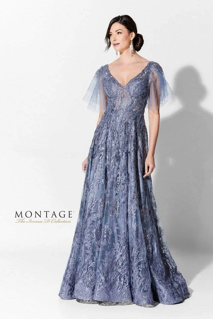 Ivonne D By Mon Cheri - 120D10 Embroidered Lace Pleated A-Line Gown 19 Ivonne D By Mon Cheri - 120D10 Embroidered Lace Pleated A-Line Gown