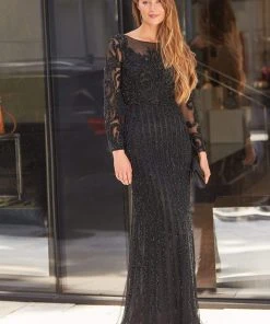 Ivonne D For Mon Cheri Ivonne D By Mon Cheri - 120D11 Stone Embellished Lace Dress