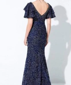 Ivonne D By Mon Cheri - 220D21 Ruffled Bell Sleeve Embroidered Gown 9 Ivonne D By Mon Cheri - 220D21 Ruffled Bell Sleeve Embroidered Gown