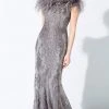 Ivonne D By Mon Cheri - 220D22 Embroidered Off-Shoulder Gown