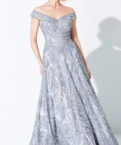 Ivonne D By Mon Cheri - 220D24 Embellished Off-Shoulder Gown