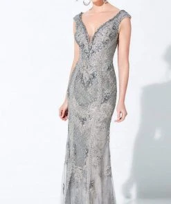 Ivonne D By Mon Cheri - 220D27 Beaded Sheath Gown Ivonne D For Mon Cheri