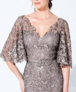 Ivonne D By Mon Cheri - 220D29 Lace V-Neck Dress 8 Ivonne D By Mon Cheri - 220D29 Lace V-Neck Dress