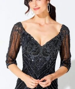 Ivonne D For Mon Cheri Ivonne D By Mon Cheri - 220D32 Metallic Sheath Gown 10 Ivonne D For Mon Cheri Ivonne D By Mon Cheri - 220D32 Metallic Sheath Gown