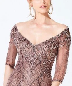 Ivonne D For Mon Cheri Ivonne D By Mon Cheri - 220D32 Metallic Sheath Gown 13 Ivonne D For Mon Cheri Ivonne D By Mon Cheri - 220D32 Metallic Sheath Gown