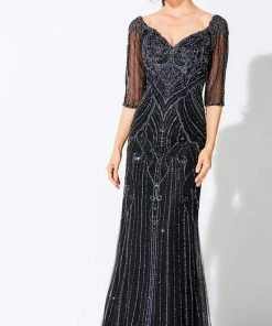 Ivonne D For Mon Cheri Ivonne D By Mon Cheri - 220D32 Metallic Sheath Gown