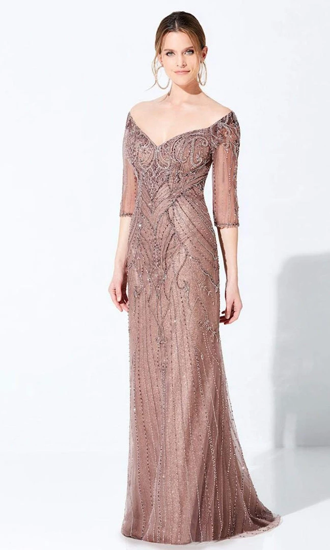 Ivonne D For Mon Cheri Ivonne D By Mon Cheri - 220D32 Metallic Sheath Gown 5 Ivonne D For Mon Cheri Ivonne D By Mon Cheri - 220D32 Metallic Sheath Gown