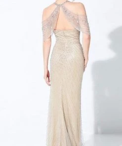 Ivonne D By Mon Cheri - 220D35 Beaded Halter Gown 8 Ivonne D By Mon Cheri - 220D35 Beaded Halter Gown