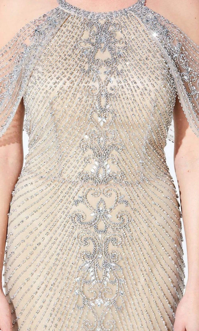 Ivonne D By Mon Cheri - 220D35 Beaded Halter Gown 6 Ivonne D By Mon Cheri - 220D35 Beaded Halter Gown