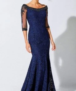 Ivonne D By Mon Cheri - Bateau Trumpet Evening Dress