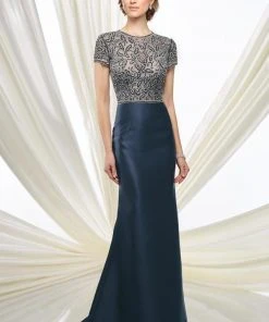 Ivonne D By Mon Cheri Long Mikado Fit And Flare Evening Dress 216D45