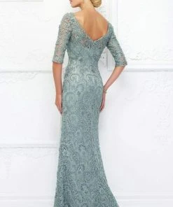 Ivonne D For Mon Cheri - 118D06 Beaded Lace Illusion Bateau Tulle Gown 5 Ivonne D For Mon Cheri - 118D06 Beaded Lace Illusion Bateau Tulle Gown