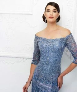 Ivonne D For Mon Cheri - 118D07 Ombre Sequined Tulle Lace Gown