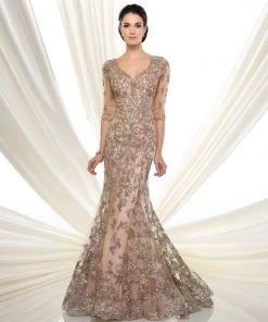 Ivonne D For Mon Cheri - 216D52W Beaded Lace Mermaid Gown