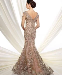 Ivonne D For Mon Cheri - 216D52W Beaded Lace Mermaid Gown