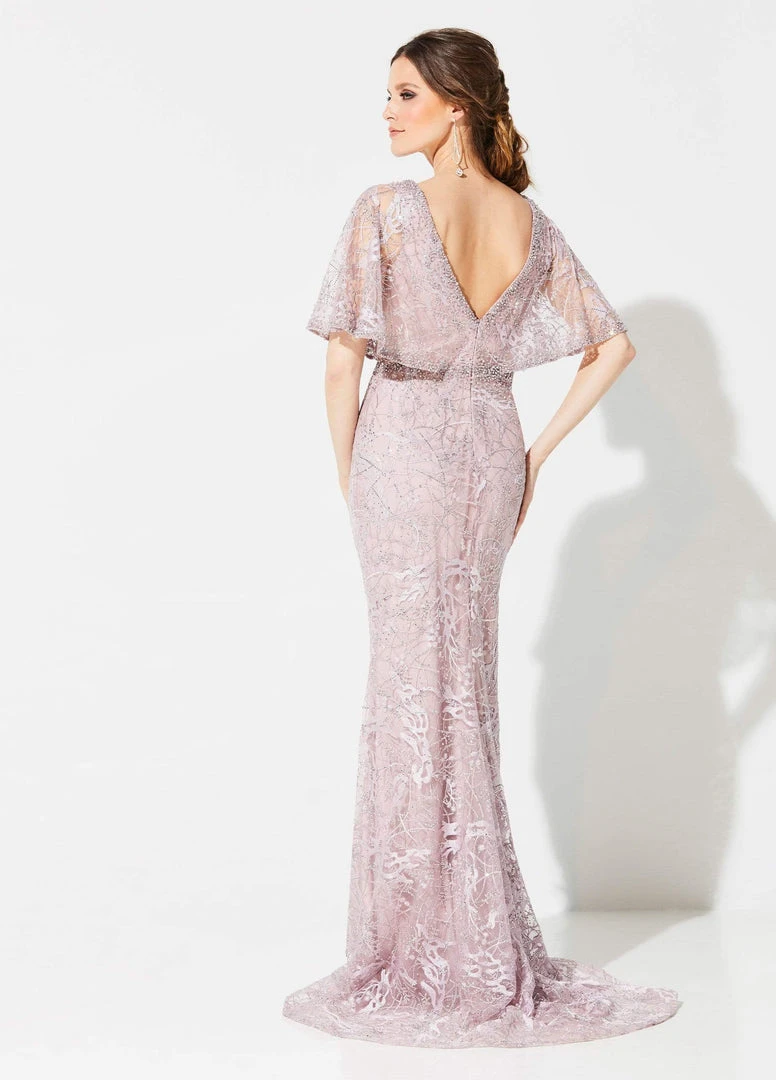 Ivonne D For Mon Cheri - 219D72 Embroidered Kimono Sleeve Lace Gown 7 Ivonne D For Mon Cheri - 219D72 Embroidered Kimono Sleeve Lace Gown