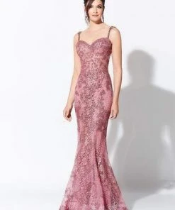 Ivonne D For Mon Cheri - Lace Corset Mermaid Gown 119D41