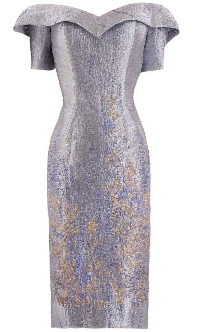 Janique - 1939 Off-Shoulder Metallic Cocktail Dress 7 Janique - 1939 Off-Shoulder Metallic Cocktail Dress