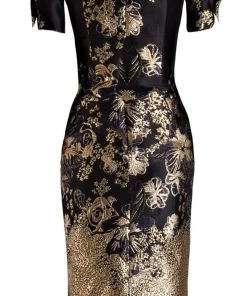 Janique - 1939 Off-Shoulder Metallic Cocktail Dress 11 Janique - 1939 Off-Shoulder Metallic Cocktail Dress