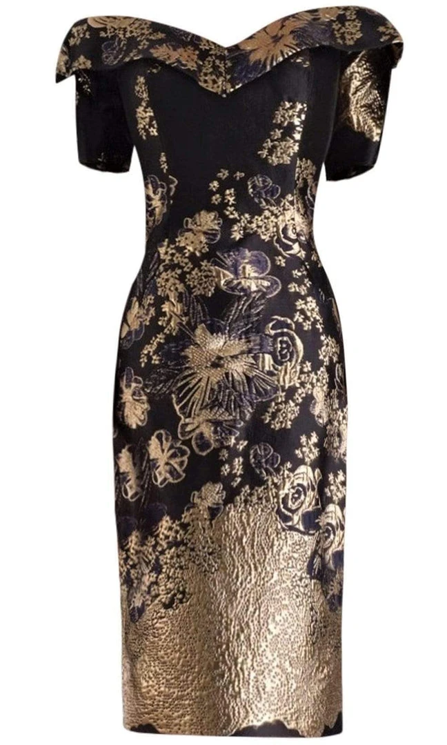 Janique - 1939 Off-Shoulder Metallic Cocktail Dress 5 Janique - 1939 Off-Shoulder Metallic Cocktail Dress