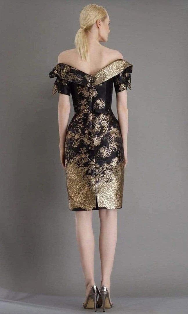 Janique - 1939 Off-Shoulder Metallic Cocktail Dress 4 Janique - 1939 Off-Shoulder Metallic Cocktail Dress