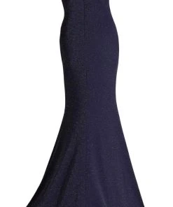 Janique - 2933 Off Shoulder Glitter Mermaid Gown