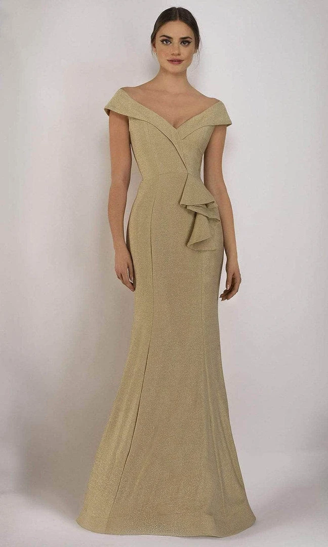 Janique - 2936 Shimmer Off Shoulder V Neck Trumpet Gown 5 Janique - 2936 Shimmer Off Shoulder V Neck Trumpet Gown